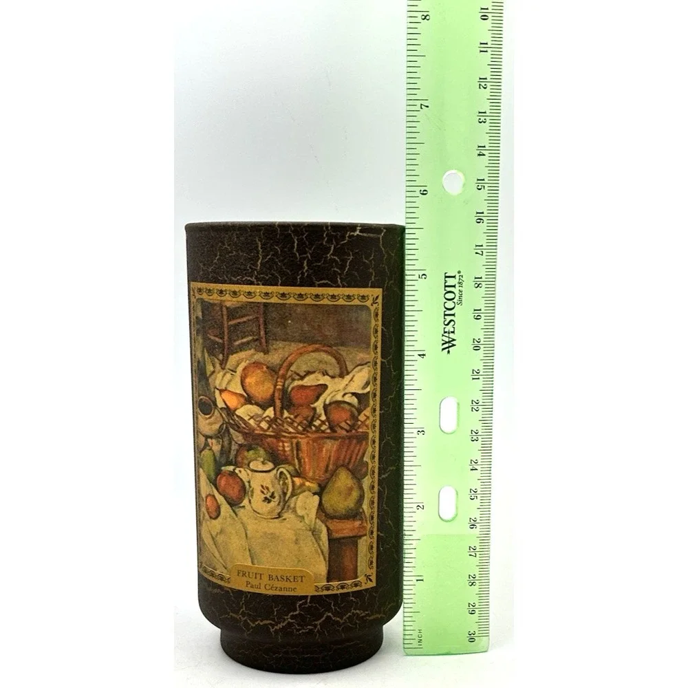 Jim Beams Choice Liquor Bottle Paul Cezanne Fruit Basket Art Display